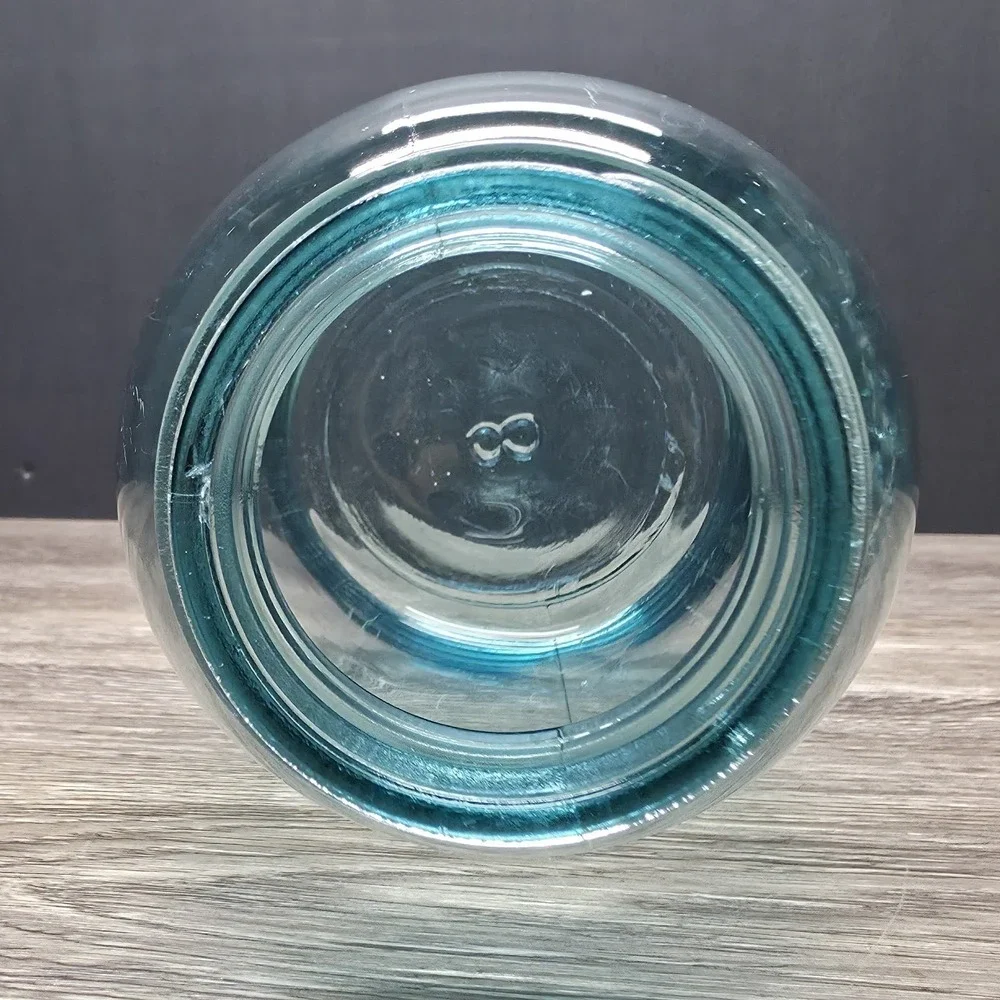 Vintage Blue Ball Perfect Mason Jar 2 Quart Half Gallon Canning Jar 8 Base